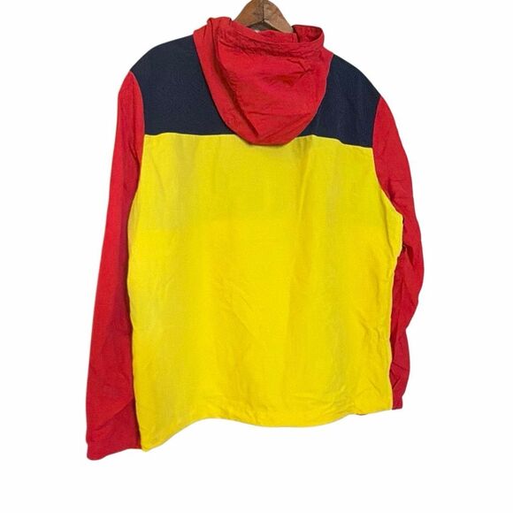 Tommy Hilfiger Colorblock Half-Zip Hooded Windbreaker Jacket Multicolor Large - Picture 12 of 12